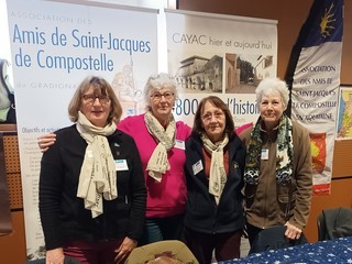 De gauche à droite : Séverine, Françoise (de Gradignan), Bernadette, Régine (Le Bouscat)